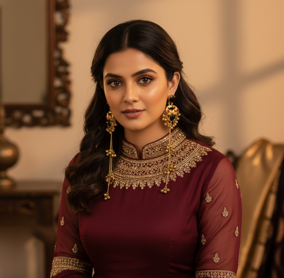 Kashmiri Royal Peacock Earrings