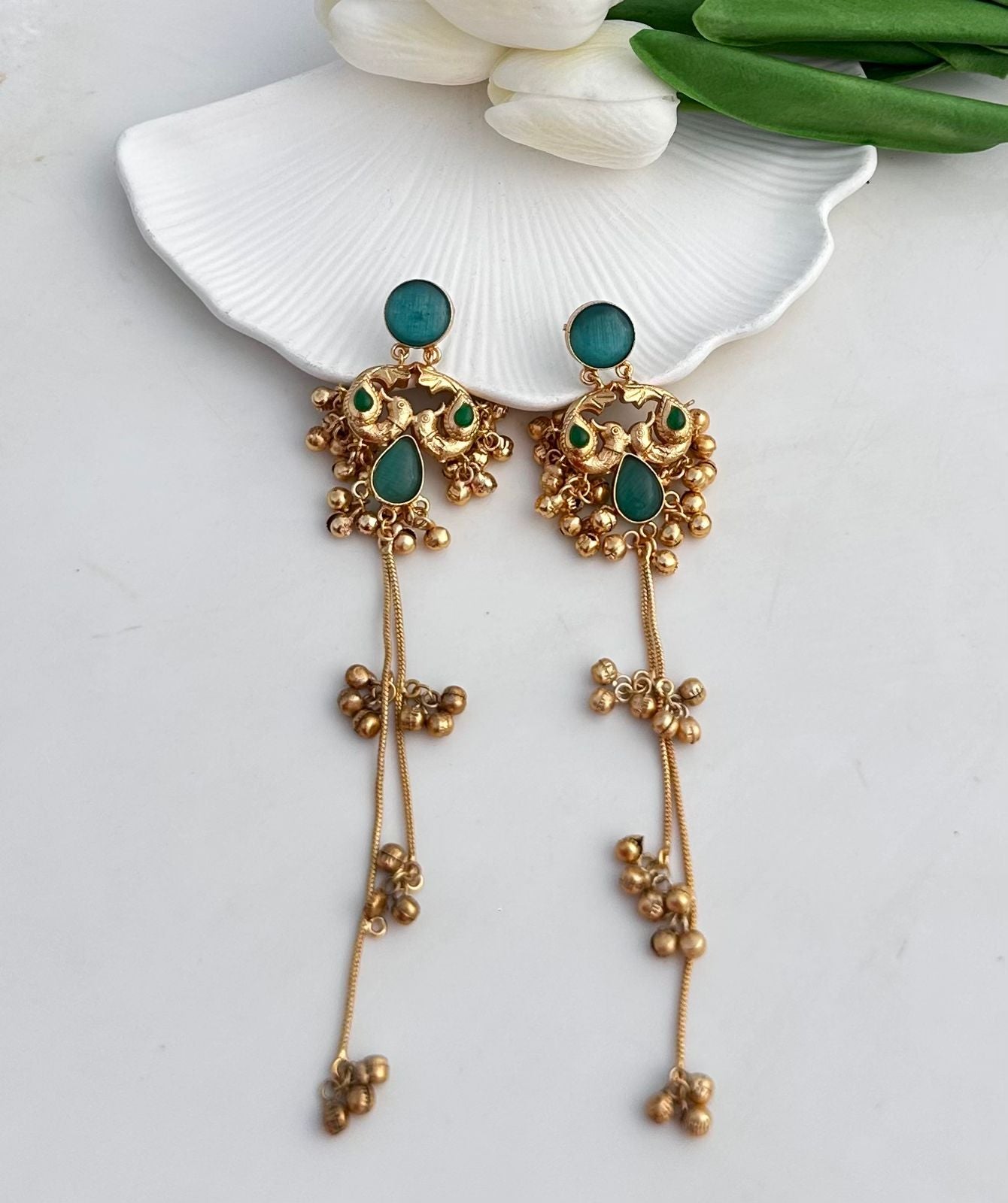 Kashmiri Royal Peacock Earrings