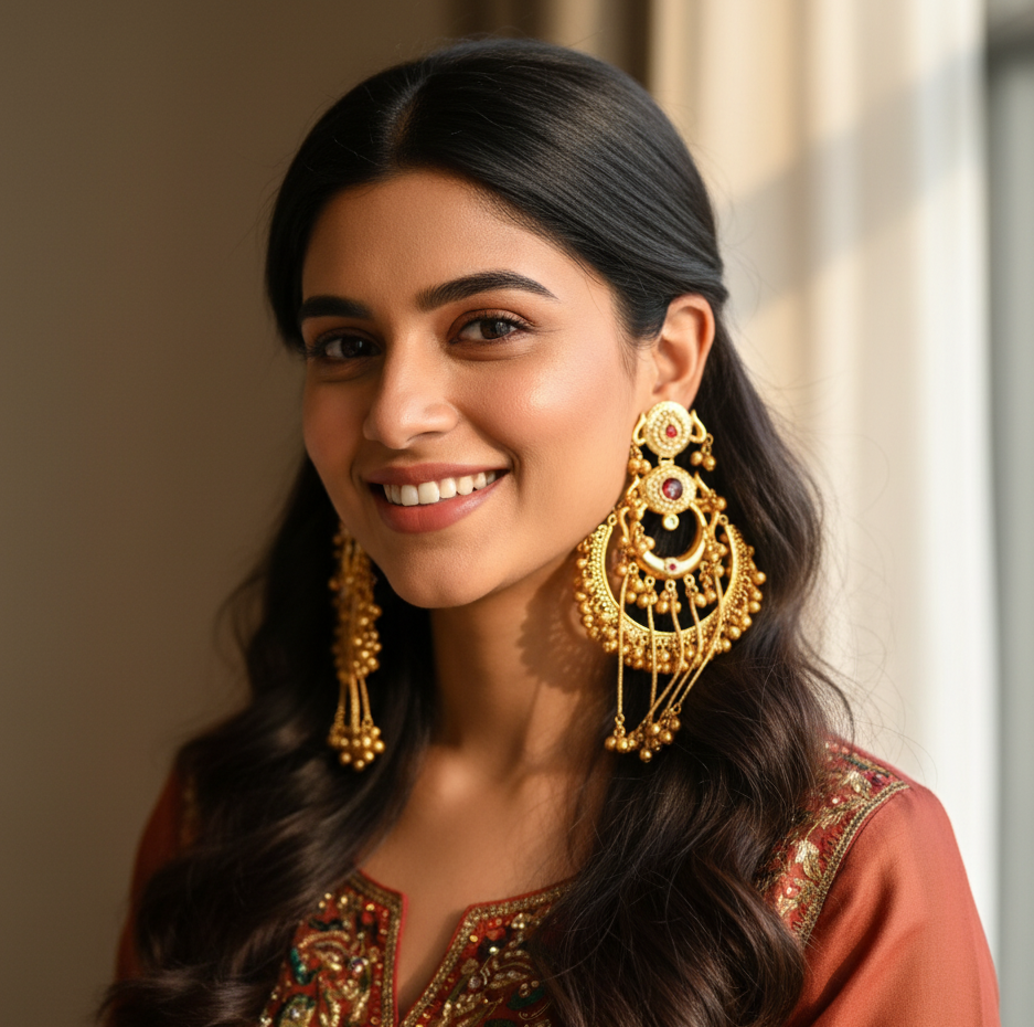 Kashmiri Chandbali Earrings