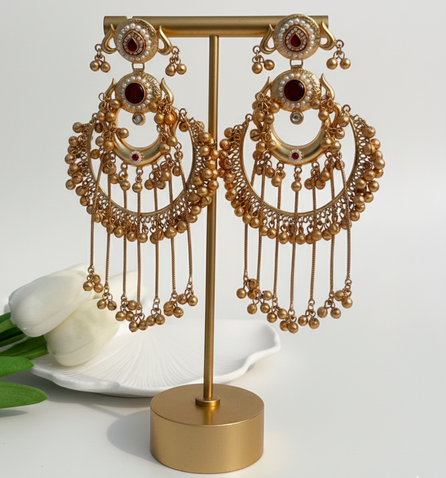 Kashmiri Chandbali Earrings